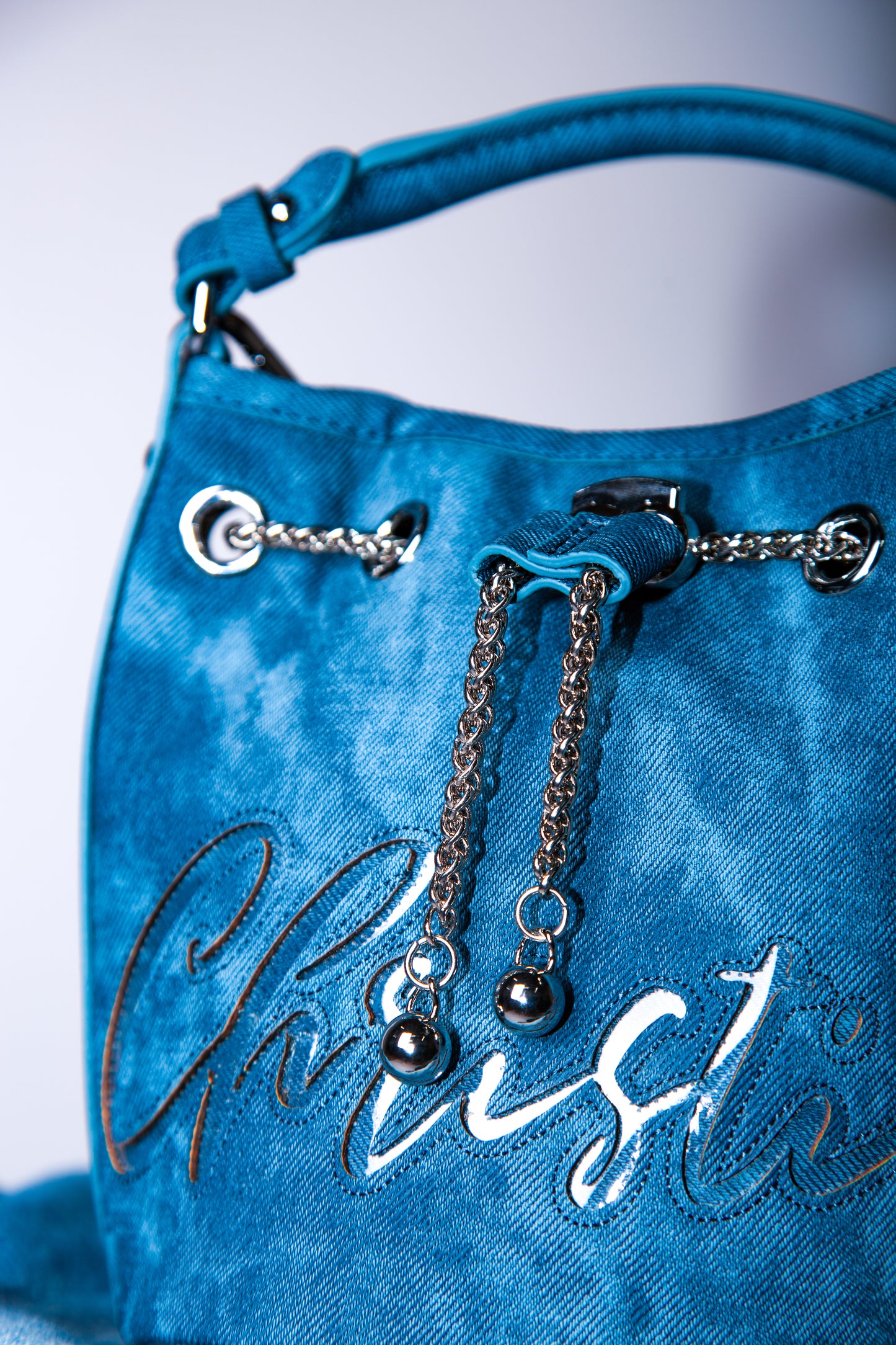 Denim Blues Bucket Bag