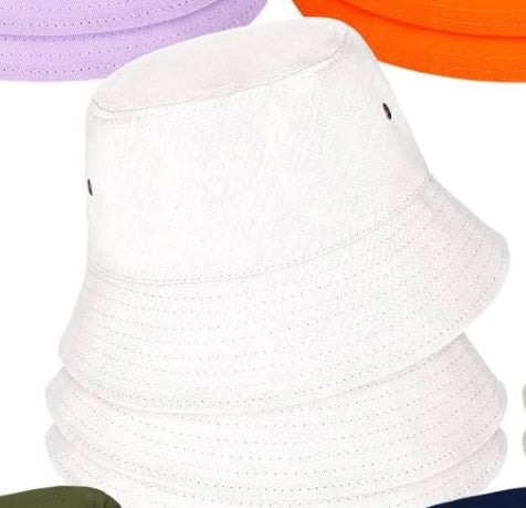 Kids White Bucket Hat