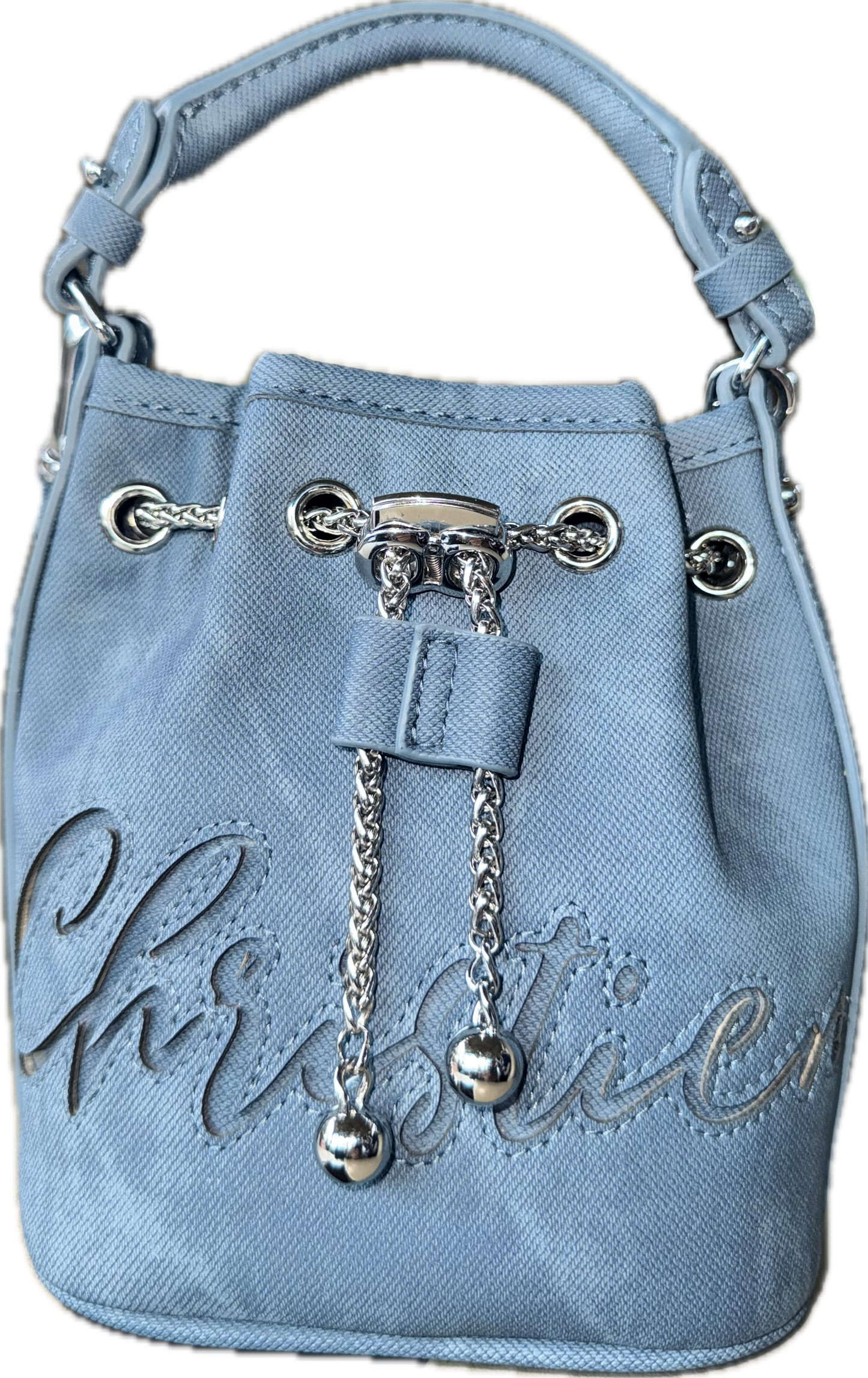 Denim Blues Bucket Bag