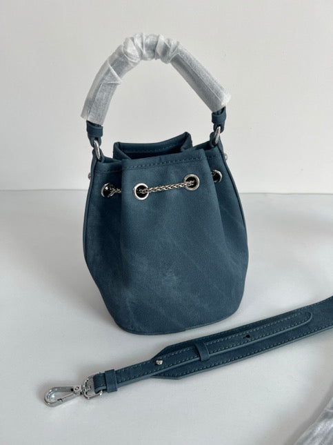 Denim Blues Bucket Bag