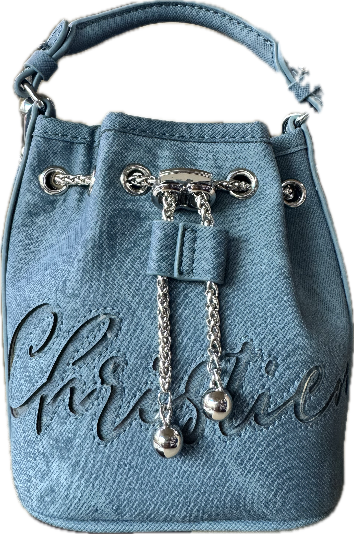 Denim Blues Bucket Bag